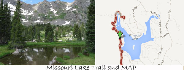 missouri lake trail and map in vail